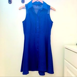 Dex 1963 Royal Blue Collared Dress